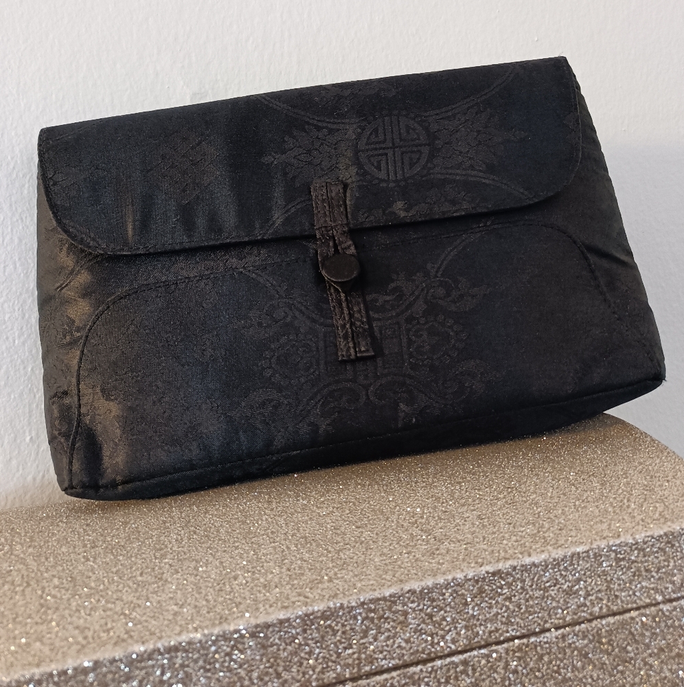 Opium Yves Saint Laurent Clutch/Cosmetics/ Perfume Black Bag